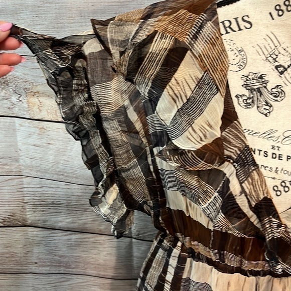 Plenty by Tracy Reese Silk Dress Ruffles Size Medium - Picture 5 of 11